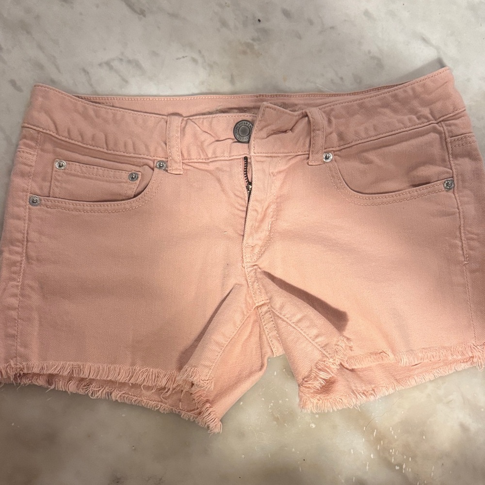 Women's Pink Denim Shorts
